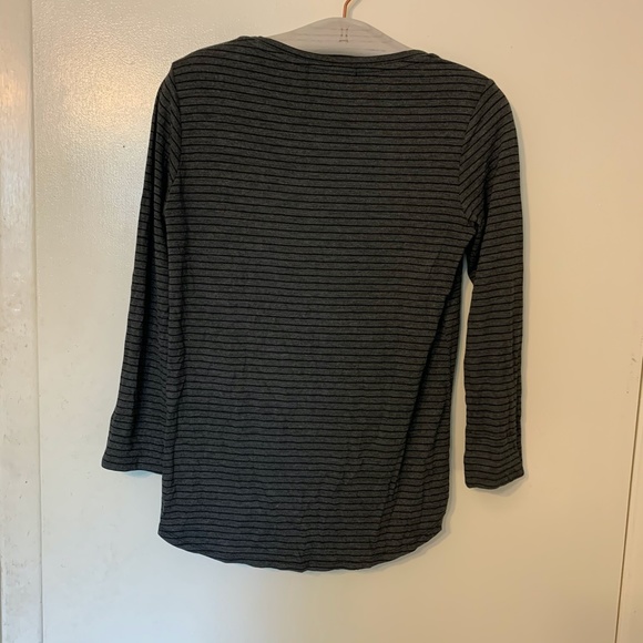 New Gibson Living in Yellow charcoal striped tee - Picture 4 of 4